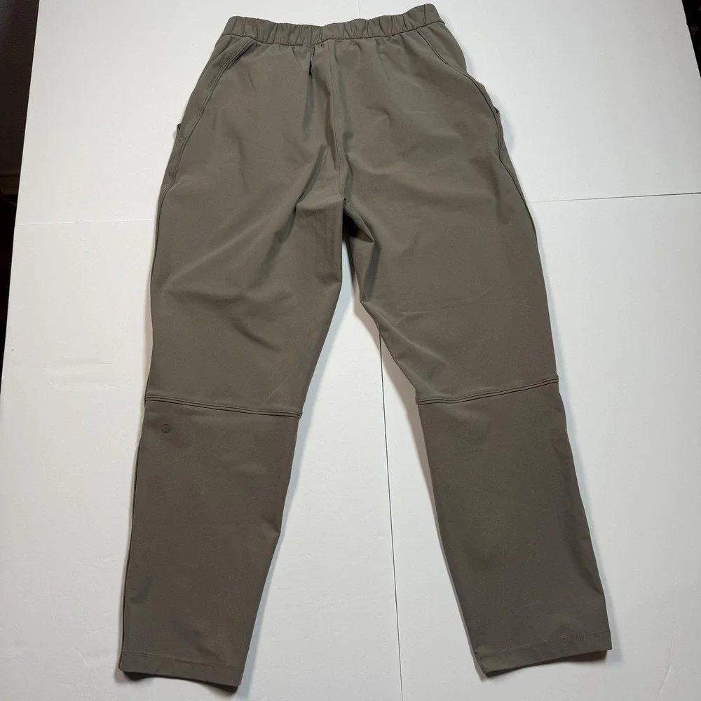Lululemon Pants Womens 8 Olive Green Pleated Tapered Joggers Zip Pocket Athletic